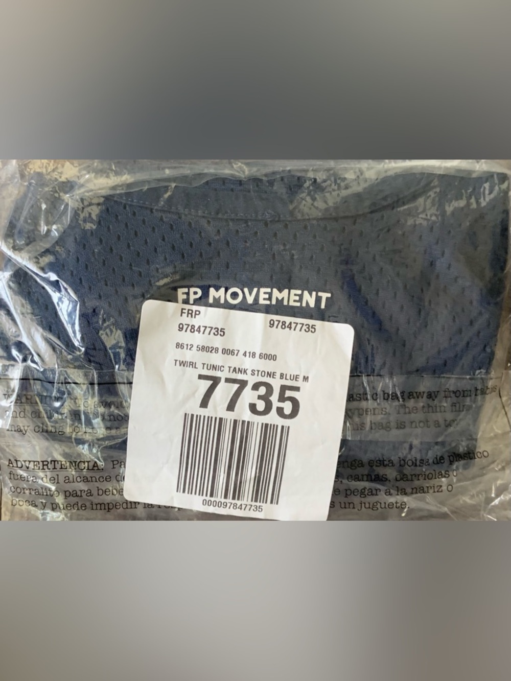 Free People Movement ~ Twirl Tunic Tank ~ Midnight Navy Combo ~ NWT ~ Medium - Picture 8 of 14